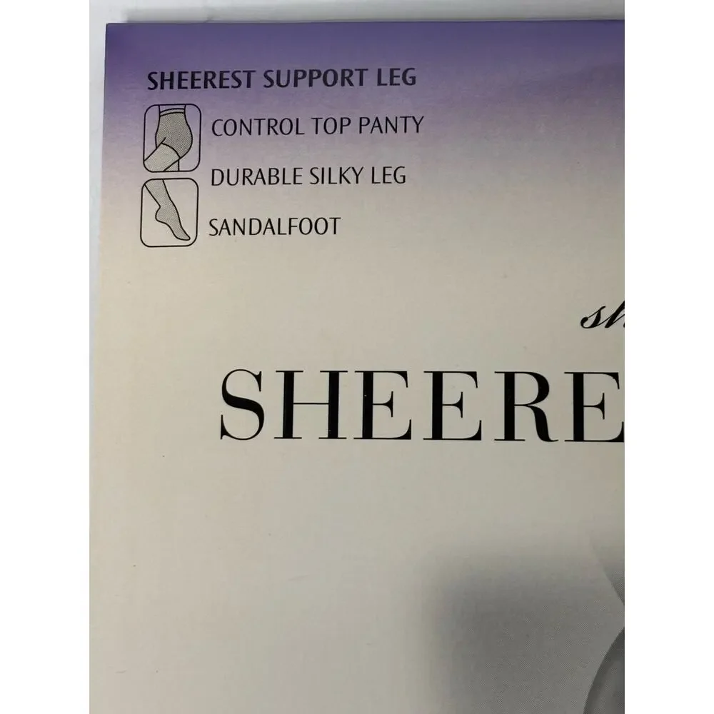 NEW Vintage JCPenney Sheerest Support Control Top Pantyhose Suntan Size Short